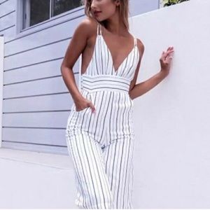 Striped jumpsuit